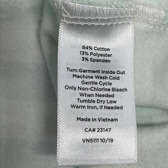 NWT T by Talbots Mint Green White Striped Mockneck Pullover Drawstring Hem XS - Picture 14 of 16